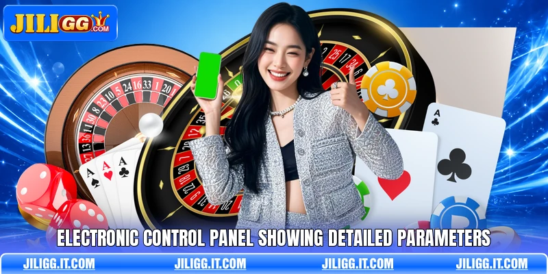 Electronic control panel showing detailed parameters