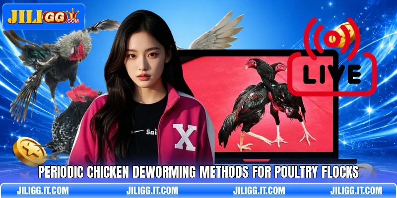 Periodic chicken deworming methods for poultry flocks